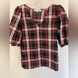 Loft plaid blouse